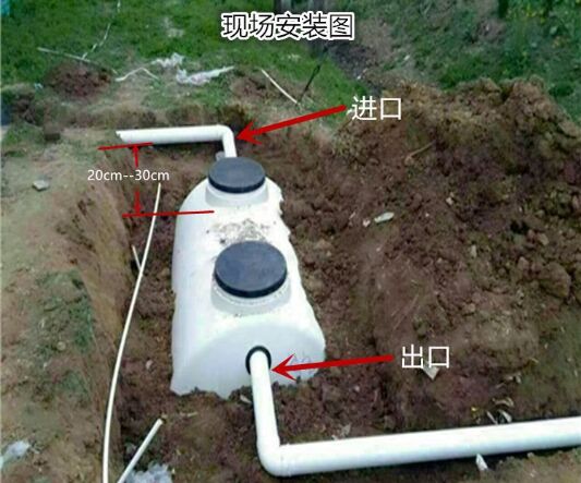 模压化粪池现场安装图
